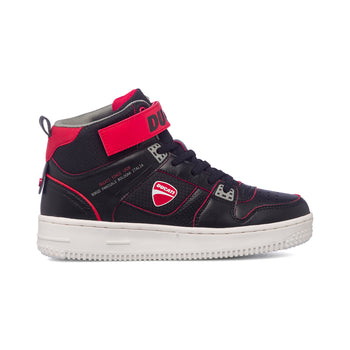 Sneakers alte nere da ragazzo con logo laterale Ducati Cesare GS, Brand, SKU s352500126, Immagine 0